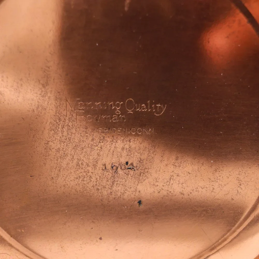 Manning Bowman 1899 Art Deco PitcherPot Copper Bronze Brass Porcelain - Picture 9 of 10